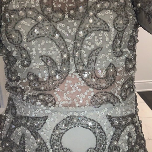 ASOS fully beaded silver dress - Picture 5 of 6